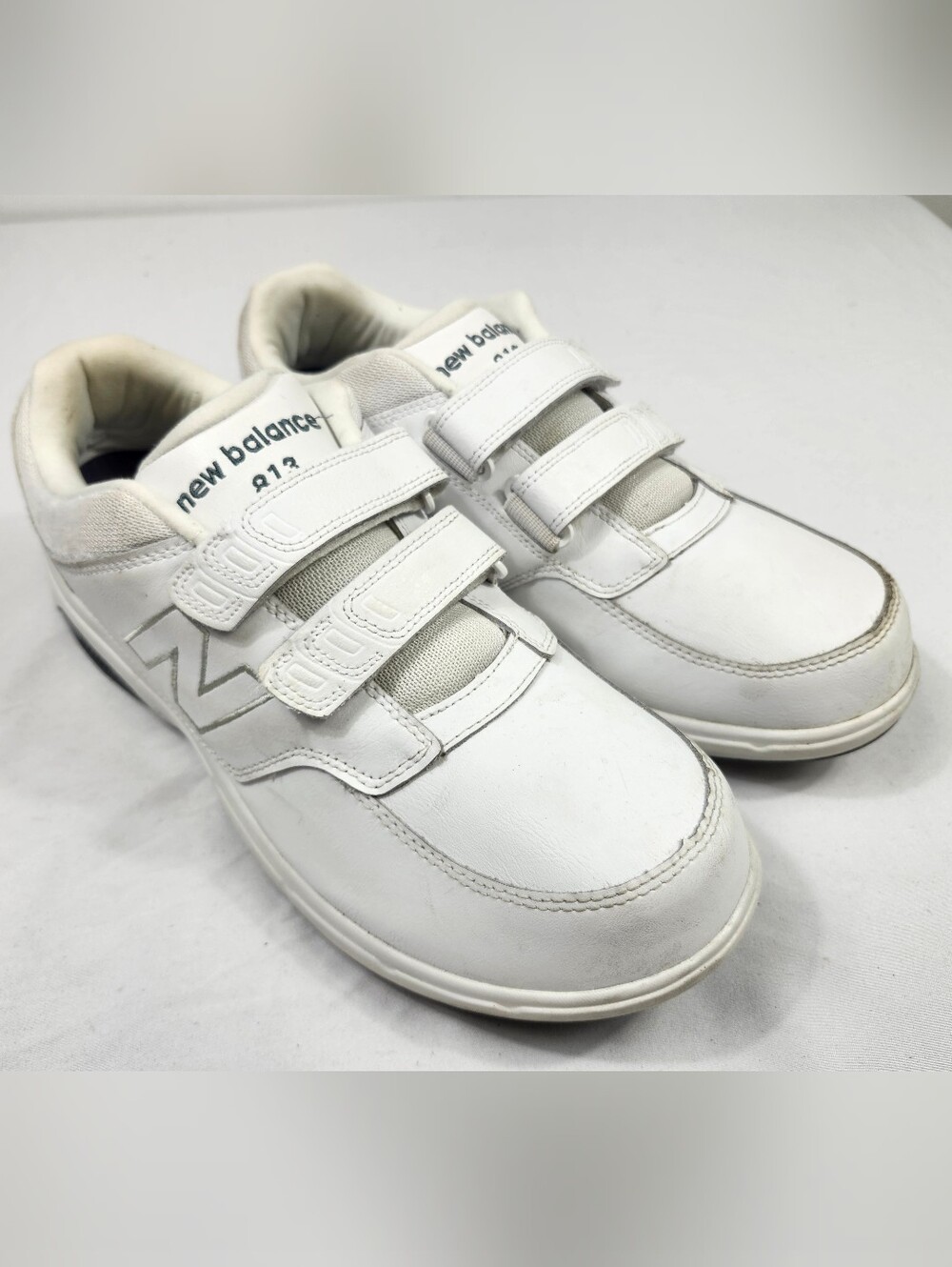 New Balance 813 Mens 12 EE White Strap Up Velcro Roll Bar Athletic Shoes